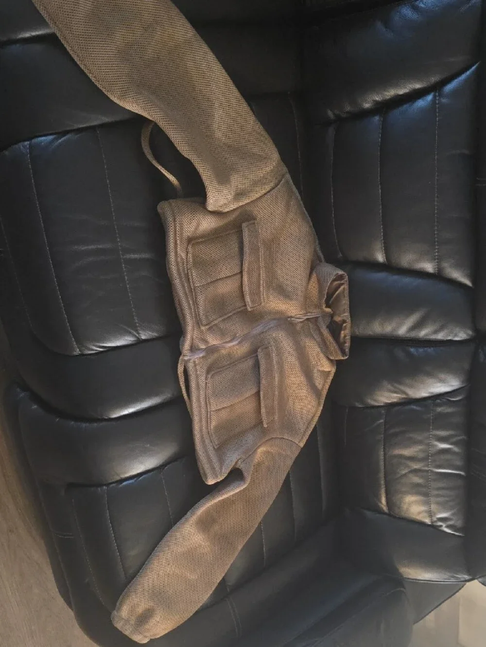 Black Textured Zip-Up Jacket